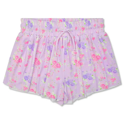 Floral print girls’ shorts for summer sleepaway camp