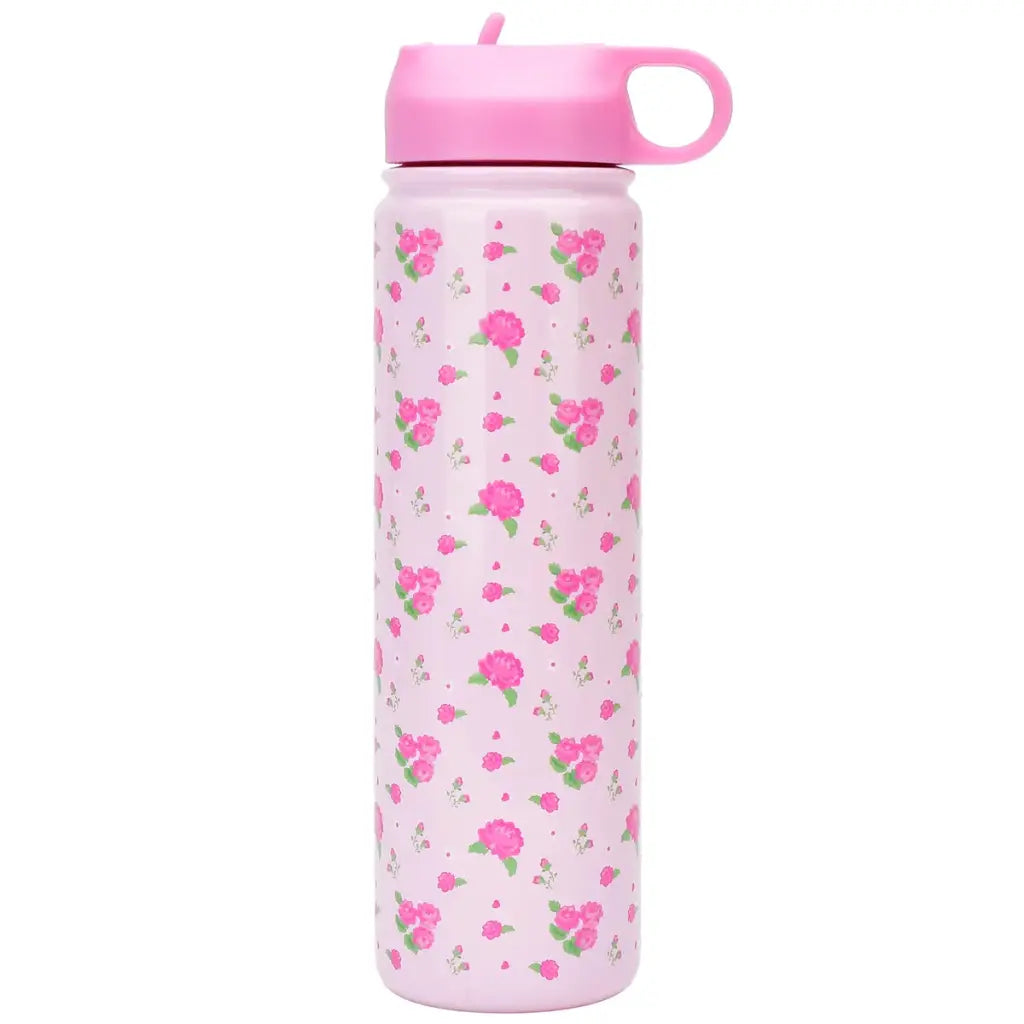 Pretty In Pink insulated stainless steel water bottle