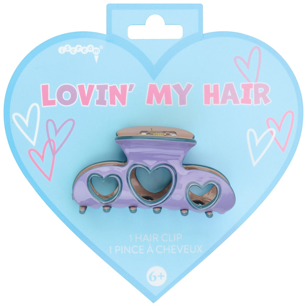 Cute purple hair clip for campers and tweens