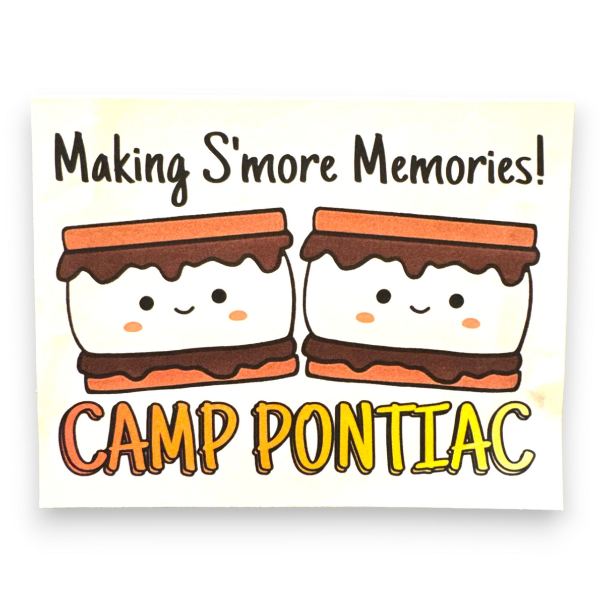 Happy S'mores Notecards – letters TO camp notecards (6 cards, 3 designs) for sleepaway/overnight camp by Bee Bee Designs