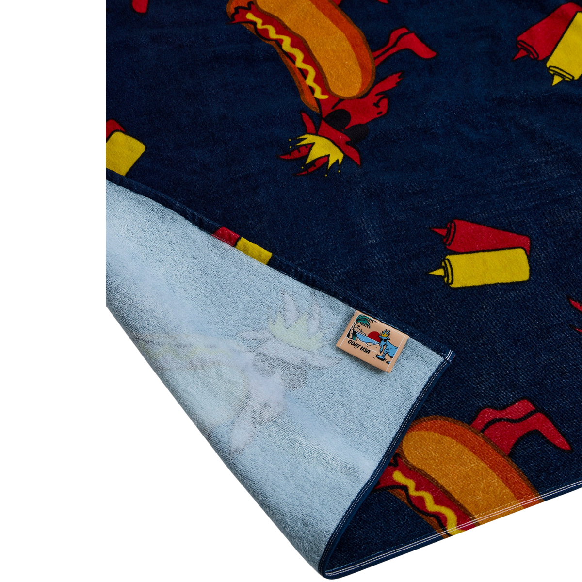 Hot Dog GOAT Cotton Camp Towel - Bee Bee Designs