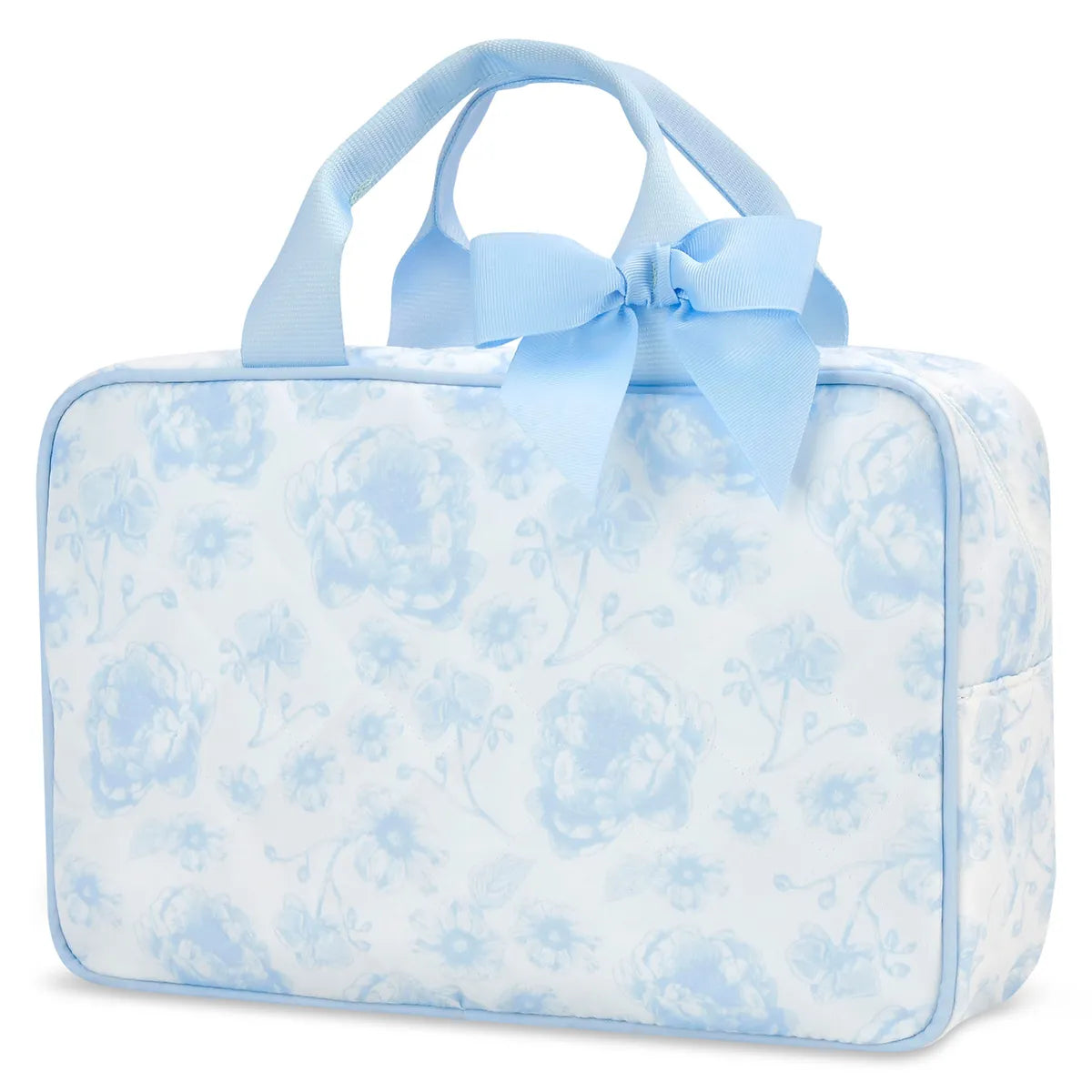 Beautiful Blue Toile Large Cosmetic Bag