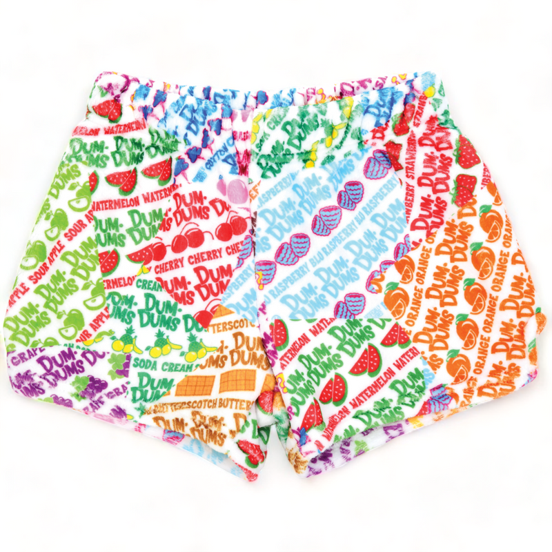 Dum Dums Wrapper Fuzzy Shorts