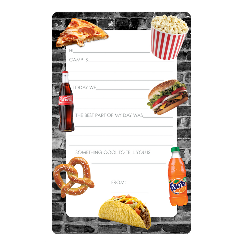 Junk Food Fill-In Camp Notepad