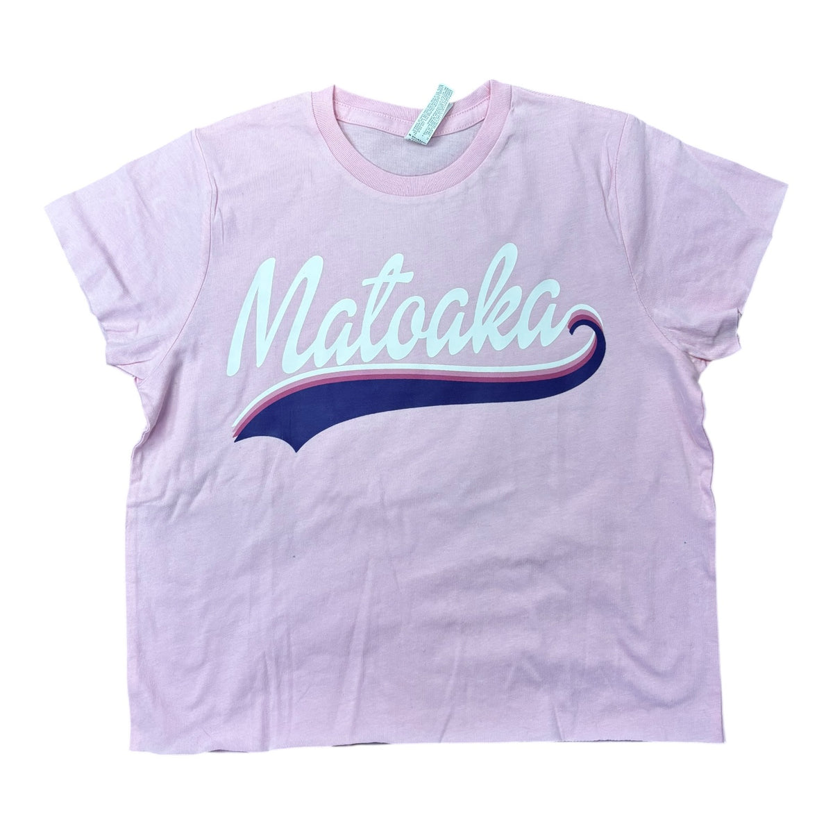 Rainbow Swoosh Cropped Camp Tee