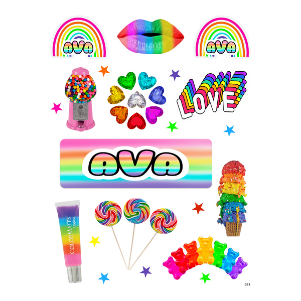 Customized Rainbow Sweets Cling It (340)