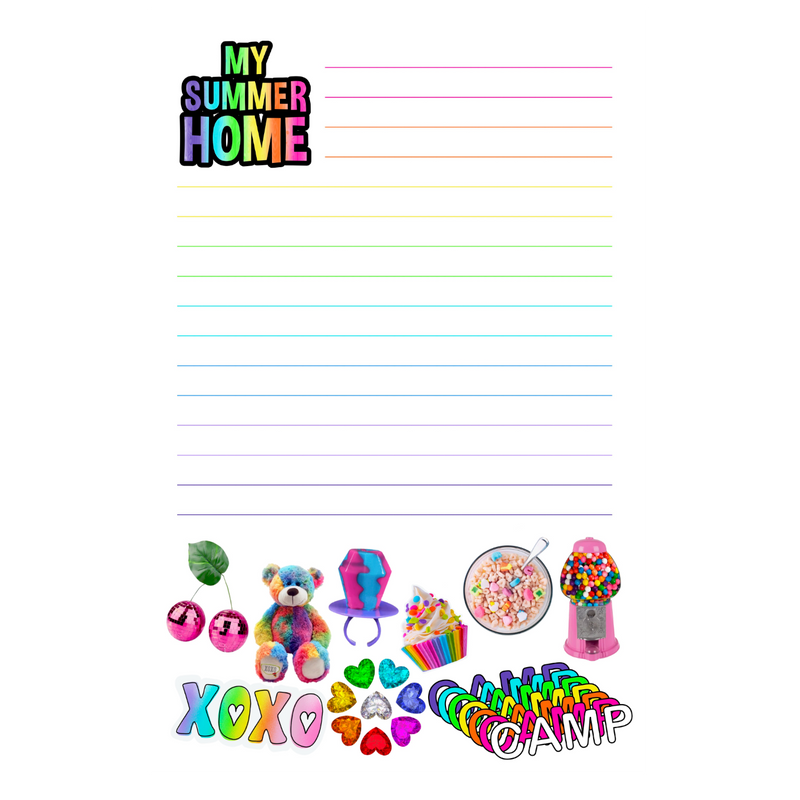 My Summer Home Lined Camp Notepad