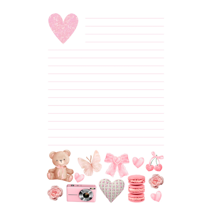 Preppy Lined Camp Notepad