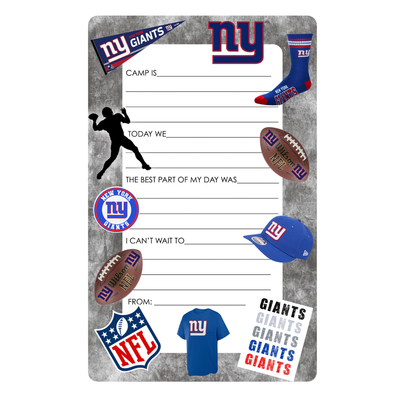 NY Giants Fill-In Camp Notepad