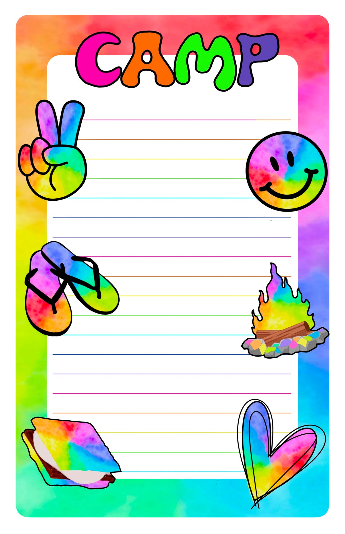 Camp Collage Notepad - Bee Bee Designs