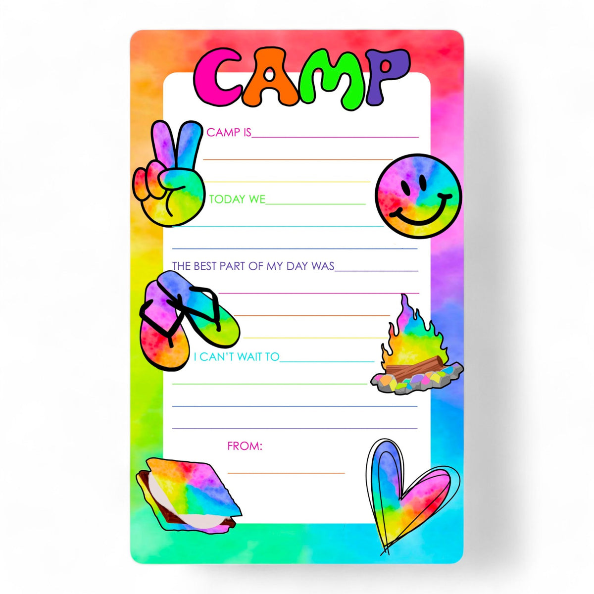 Camp Collage Fill-In Notepad - Bee Bee Designs