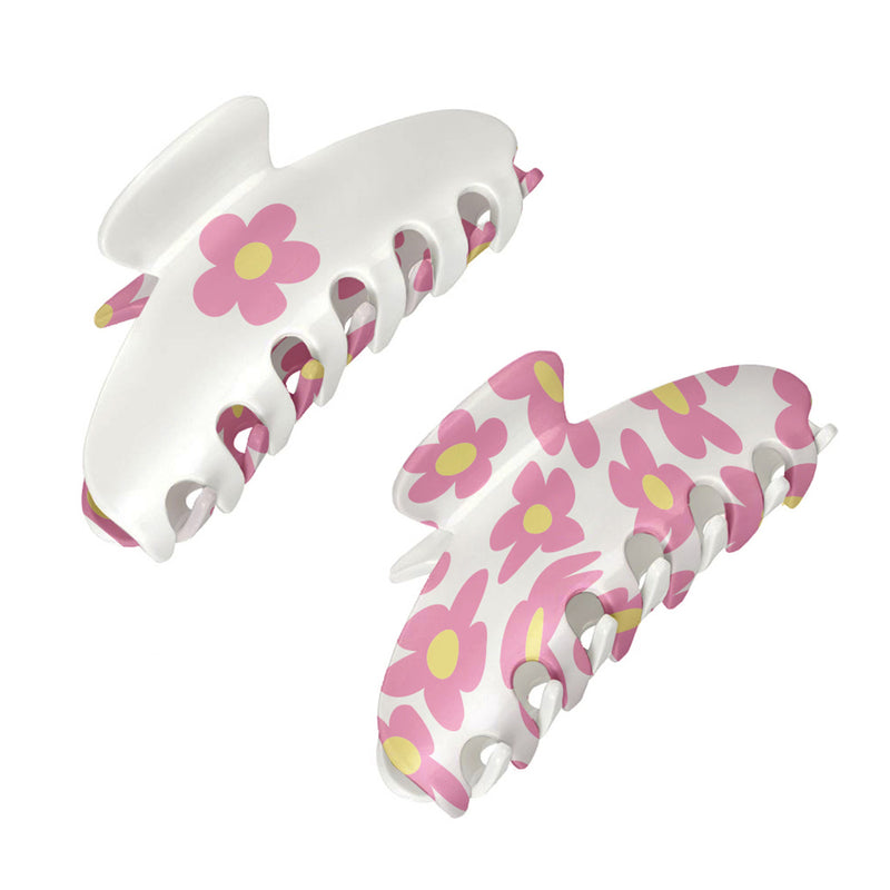 Pink Daisy Two-Sided Claw Clip