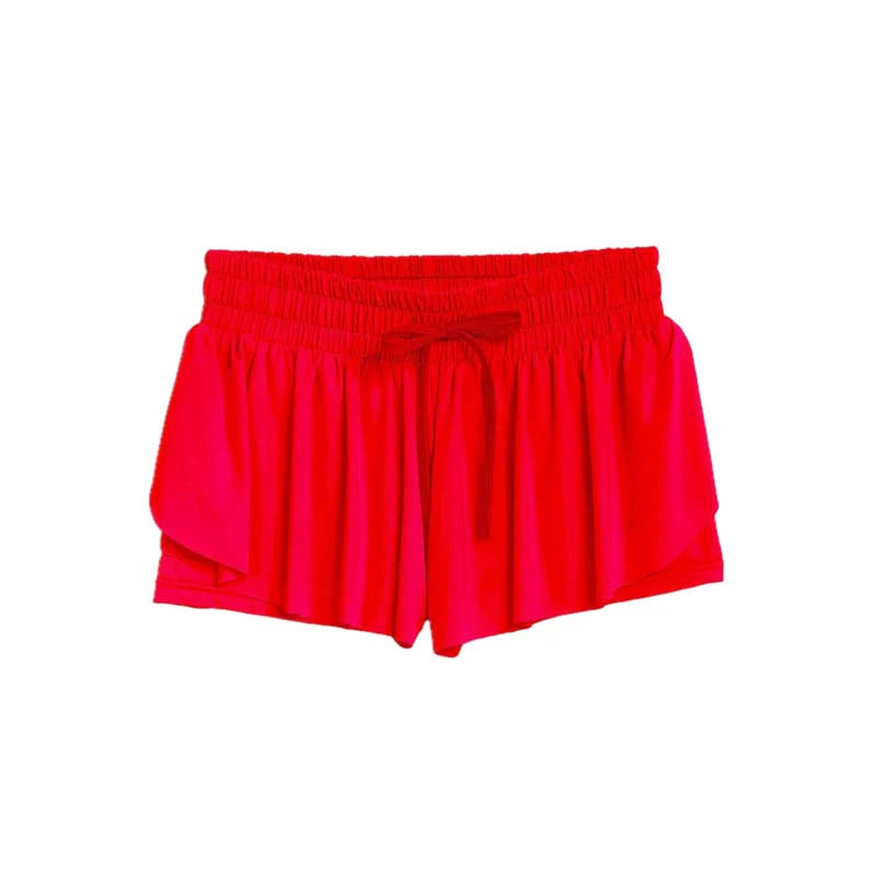 Red Flyaway Short