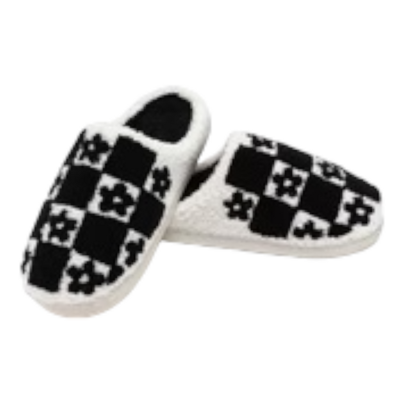 Checkered Daisy Slipper