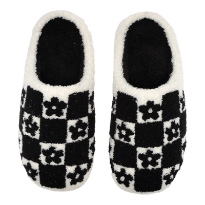 Checkered Daisy Slipper