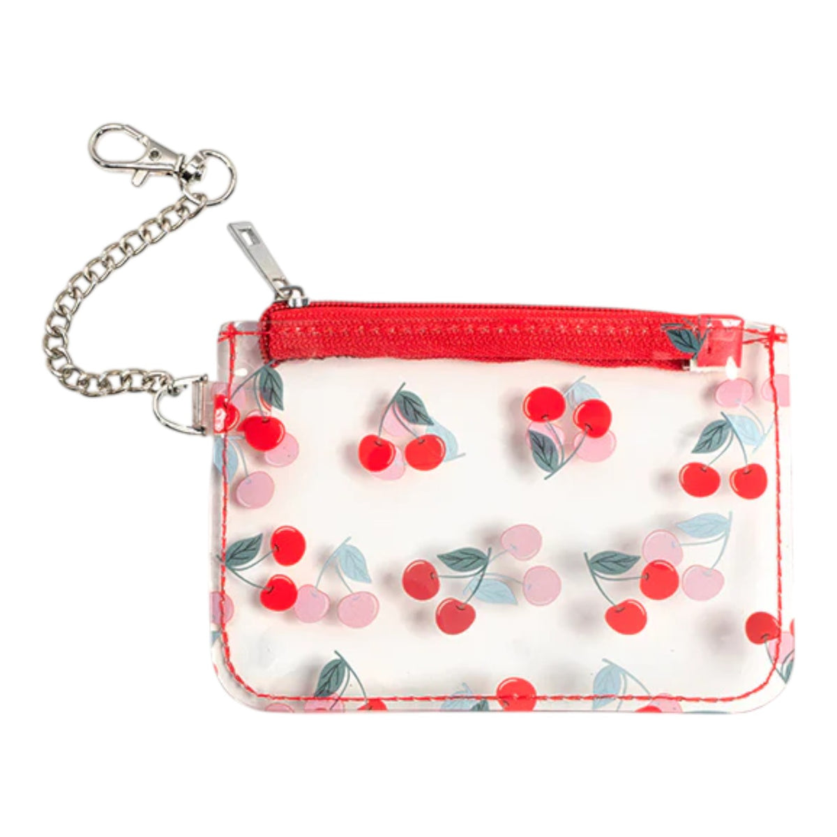 Clear Cherry Key Chain Pouch - Bee Bee Designs