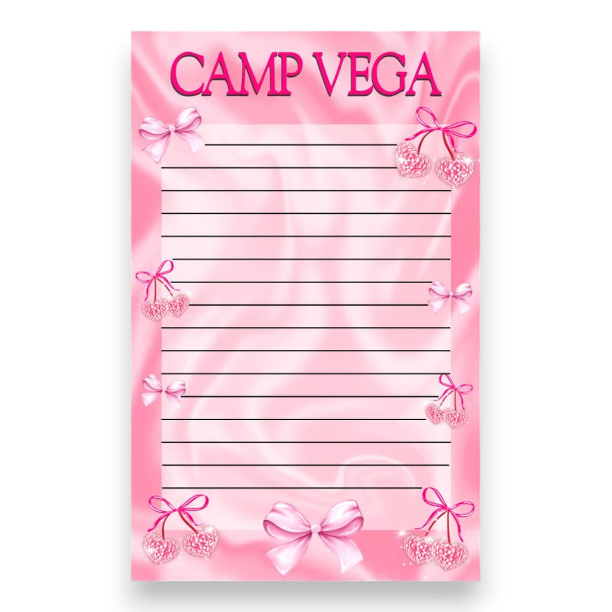 Disco Cherries Lined Camp Stationery Camp Notecards – letters FROM camp notecards (8 cards + 8 envelopes) for sleepaway/overnight camp by Bee Bee Designs