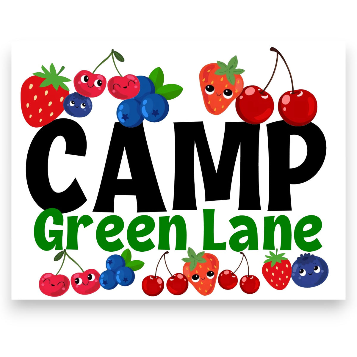 Fruity Tootie Camp Notecards – letters FROM camp notecards (8 cards + 8 envelopes) for sleepaway/overnight camp by Bee Bee Designs