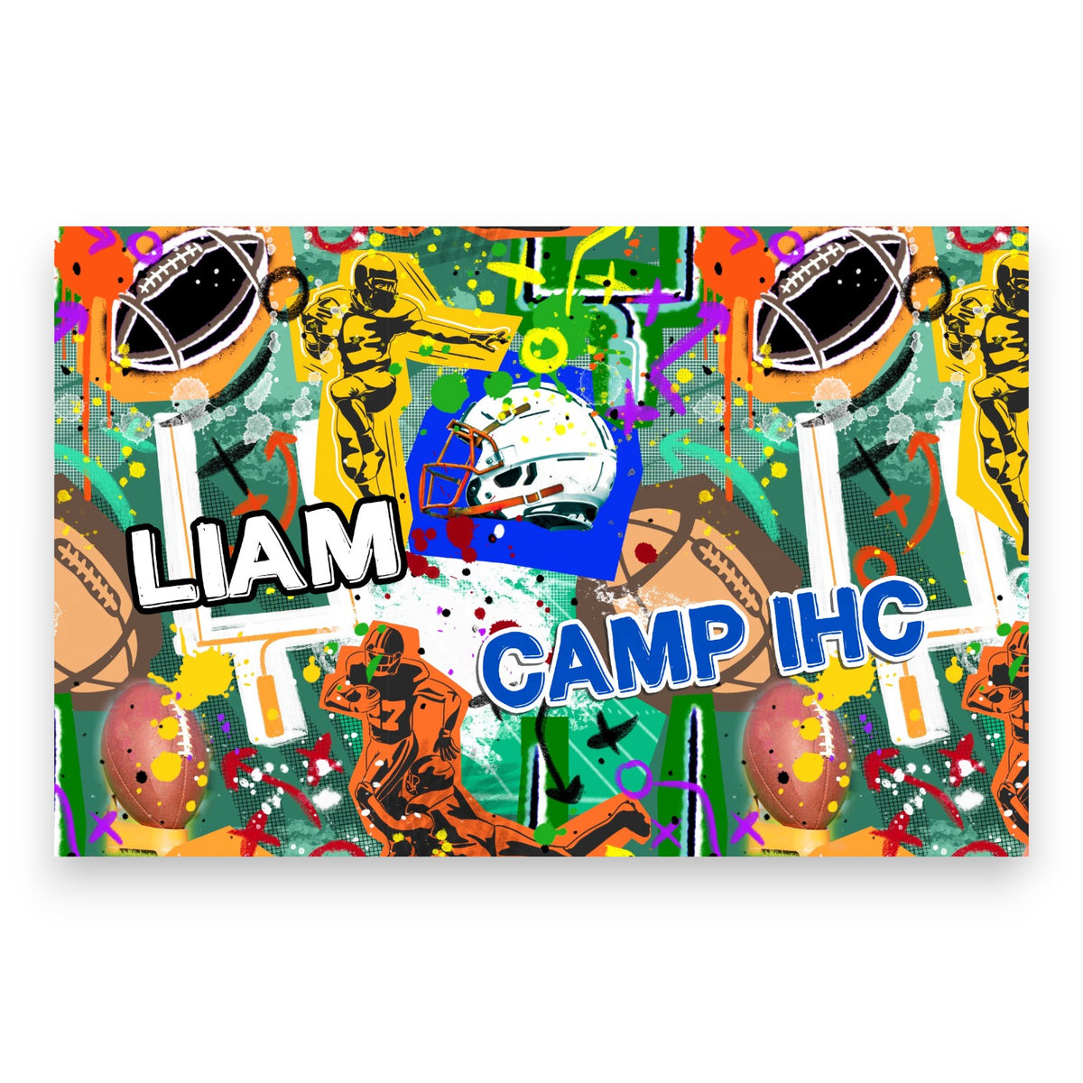 Graffiti Football Camp Poster - Bee Bee Designs