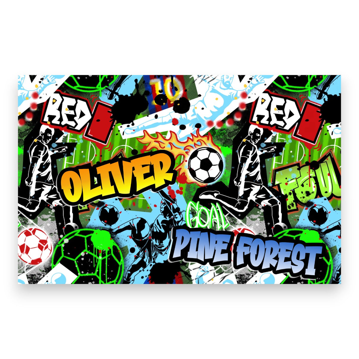 Graffiti Soccer Camp Poster - Bee Bee Designs