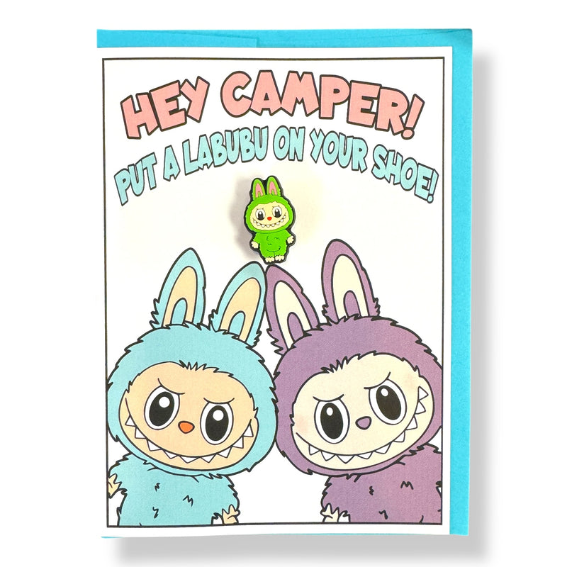 Hey Camper Labubu Card with Labubu Shoe Charm