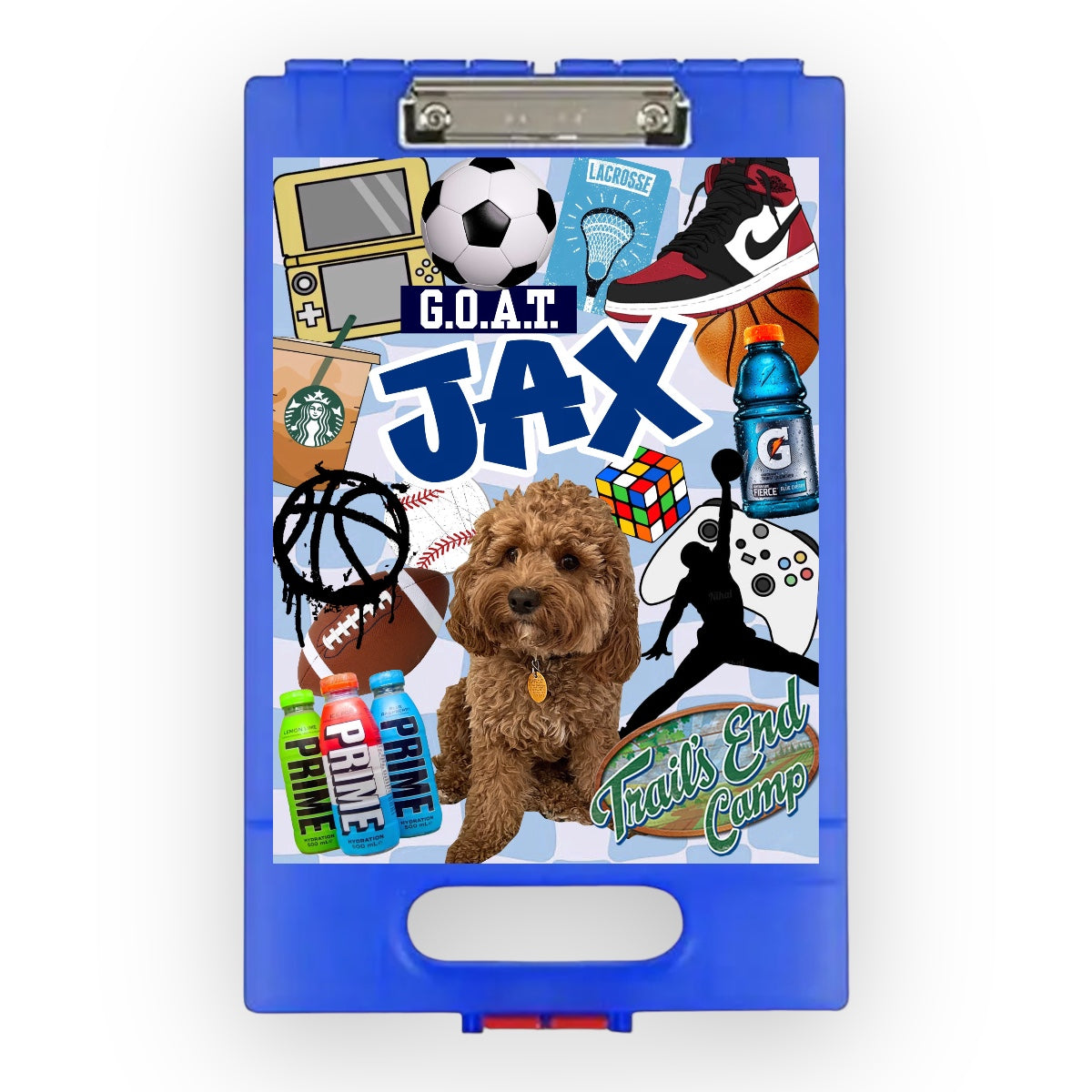 Sporty Photo Clipboard – storage clipboard for writing camp letters at sleepaway or overnight camp by Bee Bee Designs