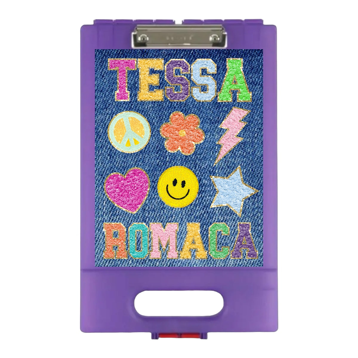 Patchy Letters Clipboard – storage clipboard for writing camp letters at sleepaway or overnight camp by Bee Bee Designs