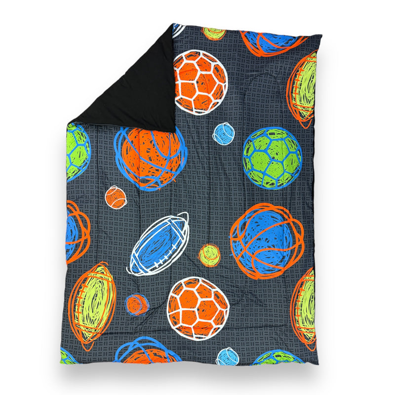 Scribble Sports Reversible Reversible Camp Comforter – Soft, Washable, Camp-Ready