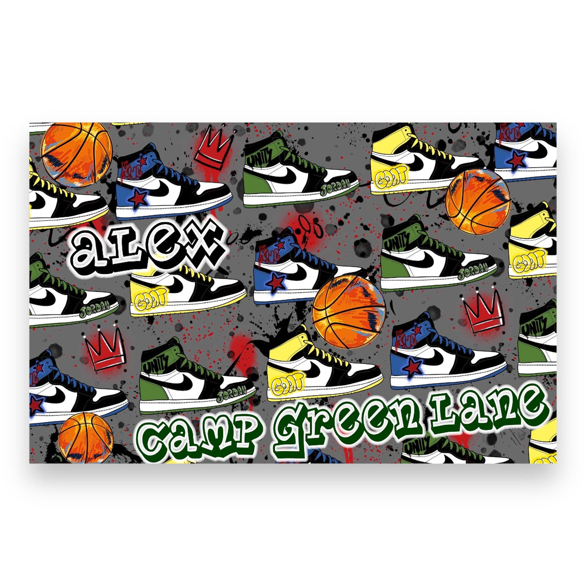 Graffiti Sneakers Camp Poster - Bee Bee Designs