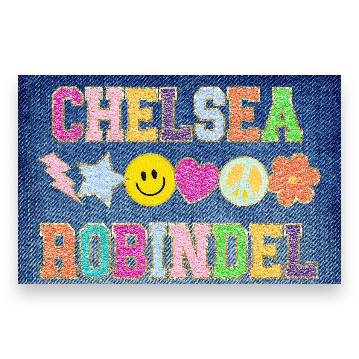 Patchy Denim Camp Poster - Bee Bee Designs