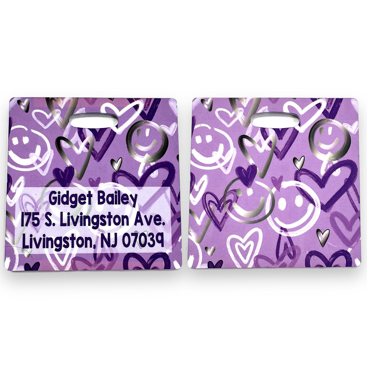 Graffiti Love Smiles Luggage Tag – Bee Bee Designs Exclusive camp luggage tag 💖
