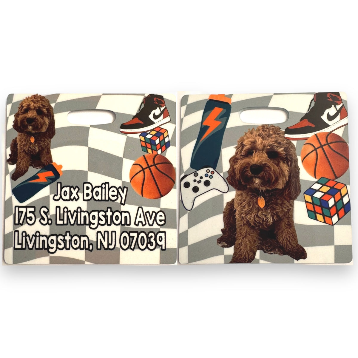 Sporty Photo Luggage Tag – Bee Bee Designs Exclusive camp luggage tag 🌟