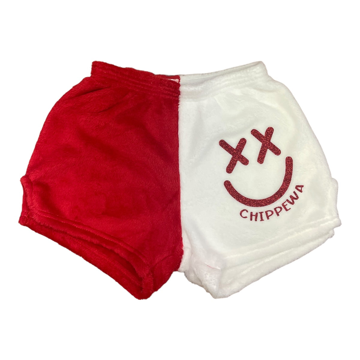 XX Eyes Smiley Camp Name Split Shorts - Bee Bee Designs