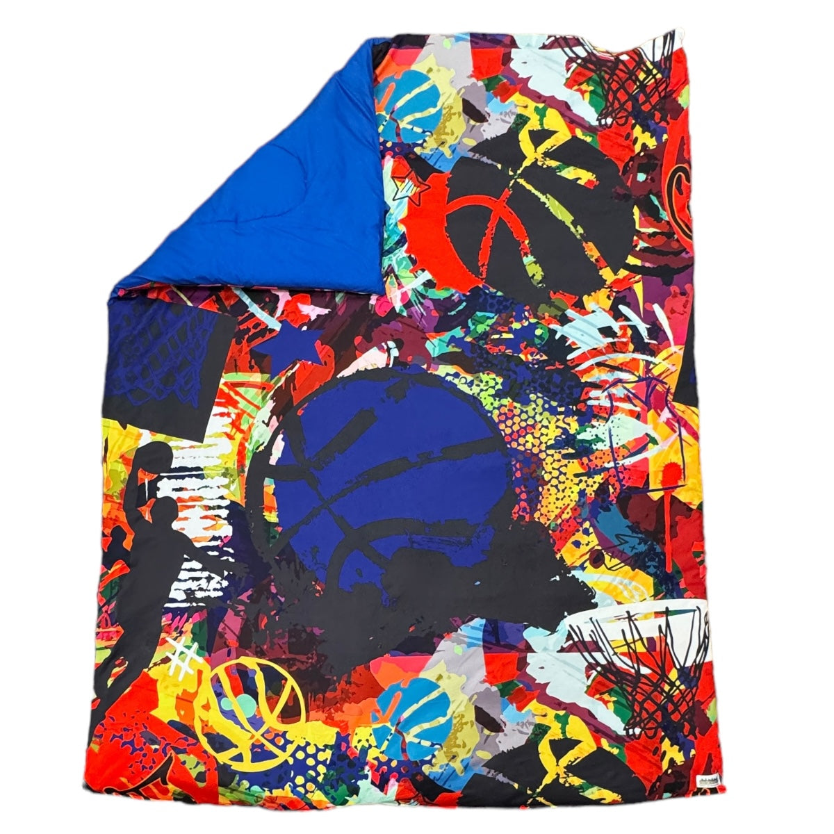 Basketball Graffiti Reversible Reversible Camp Comforter – Soft, Washable, Camp-Ready