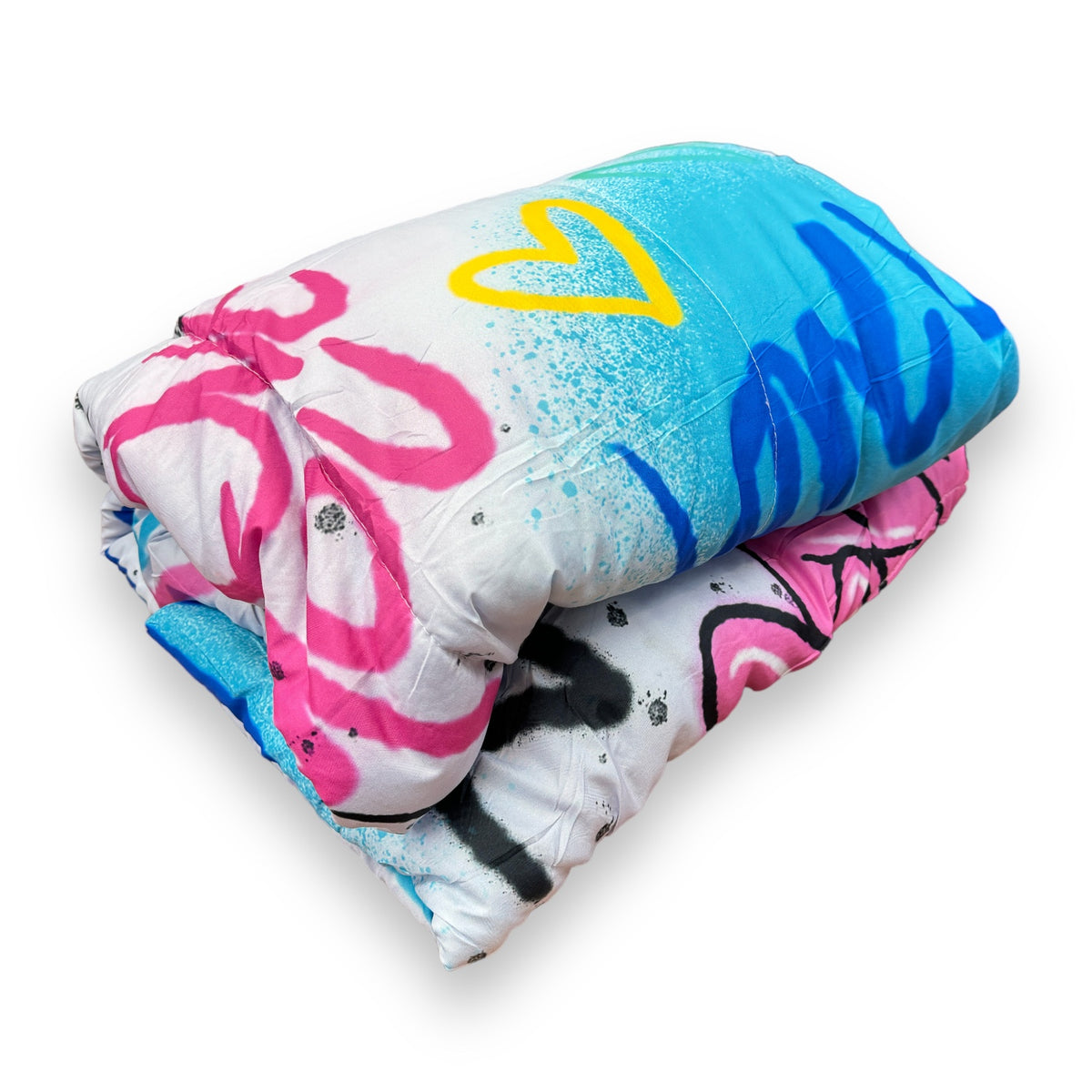 Love You Lots Reversible Reversible Camp Comforter – Soft, Washable, Camp-Ready