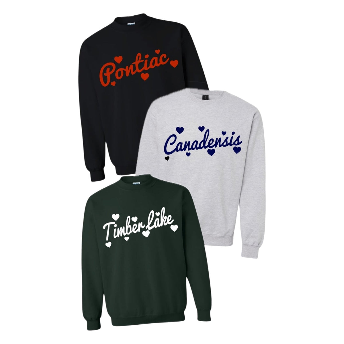 Floating Hearts Camp Set crewneck sweatshirt