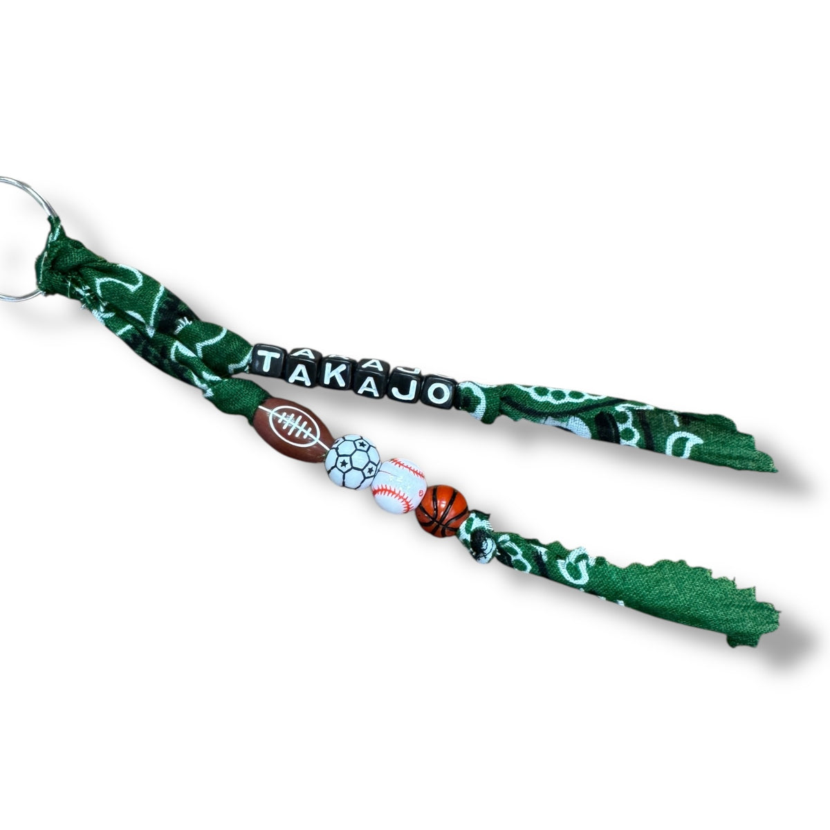 🎒 Bandana Keychain Charms – Camp Sports Edition - Bee Bee Designs