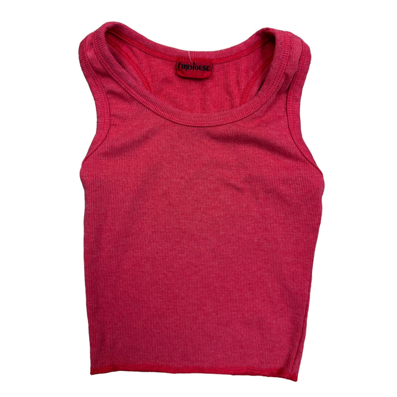 Red Firehouse Ribbed Tank Top