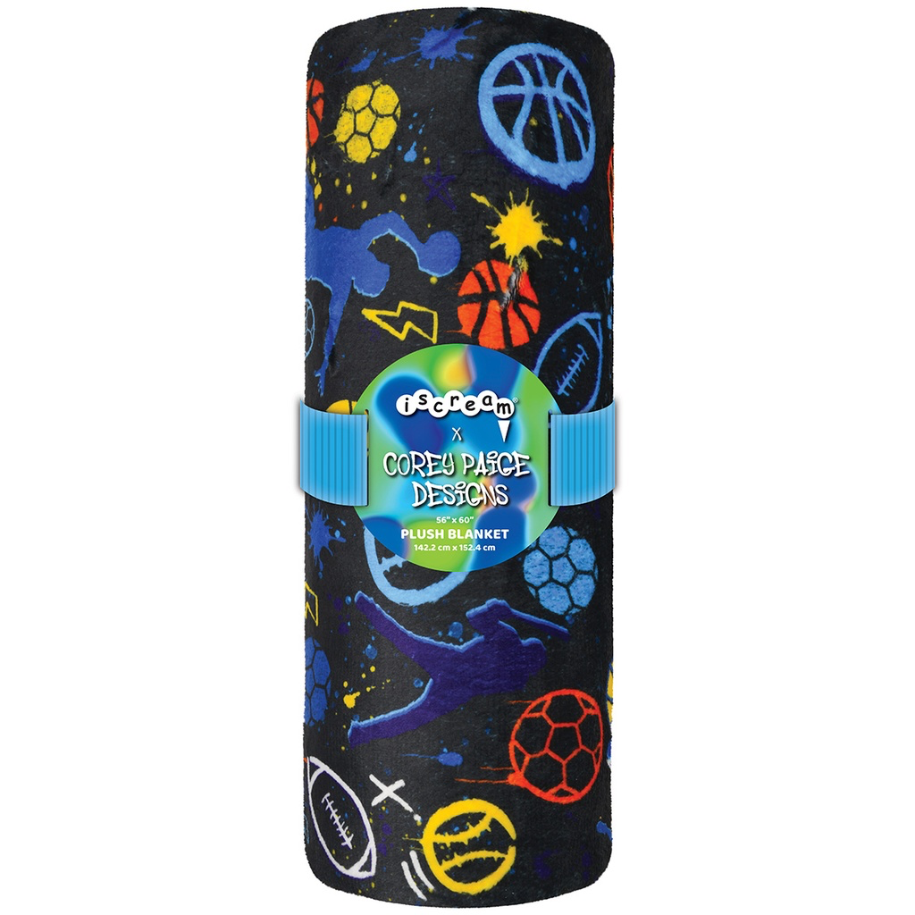 Corey Paige Sports Fuzzy Blanket - Bee Bee Designs