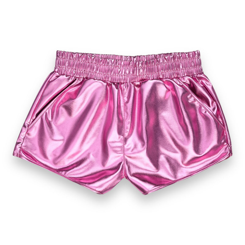 Pink Metallic Shorts