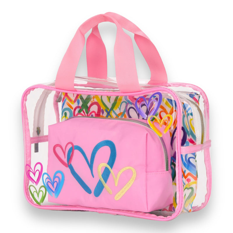 Corey Paige Hearts Cosmetic Bag Set