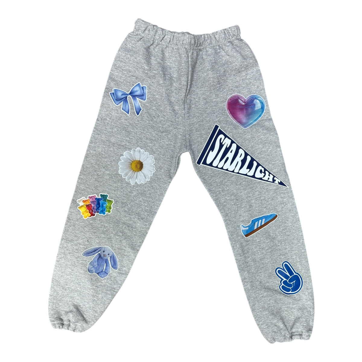 Classic Pennant Collage Sweatpants with 7 Patches - Bee Bee Designs