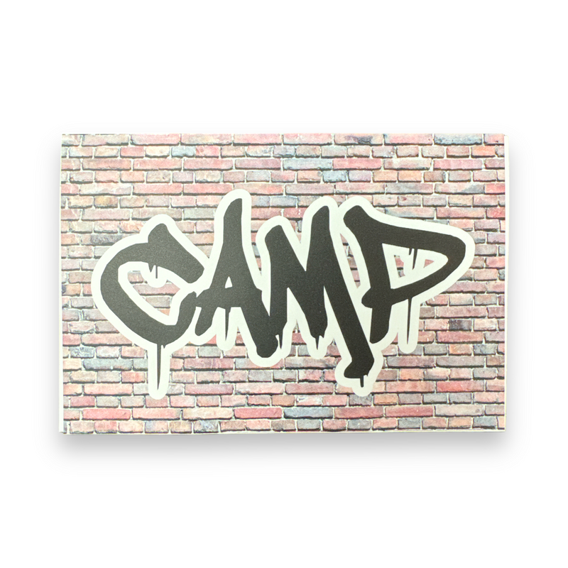 Camp Brick Wall Removable Decal Postcard