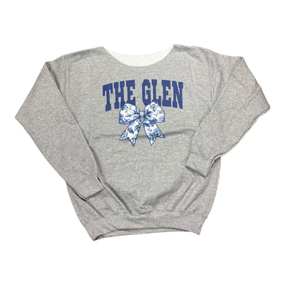 Toile Bow Camp Heart Off the Shoulder Crew - Bee Bee Designs