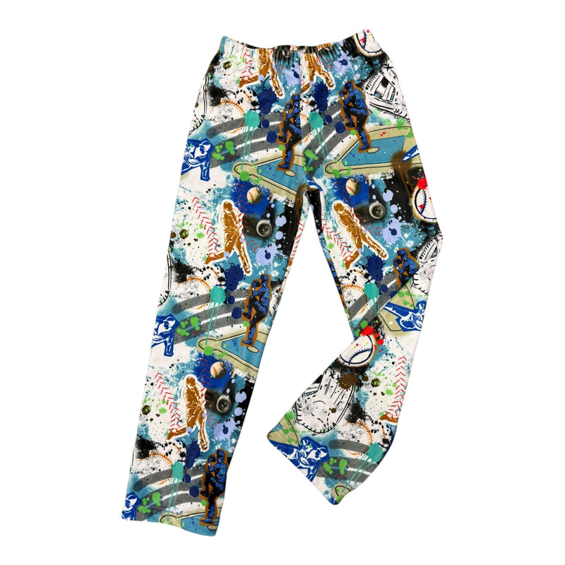 Graffiti Baseball Fuzzy Pants