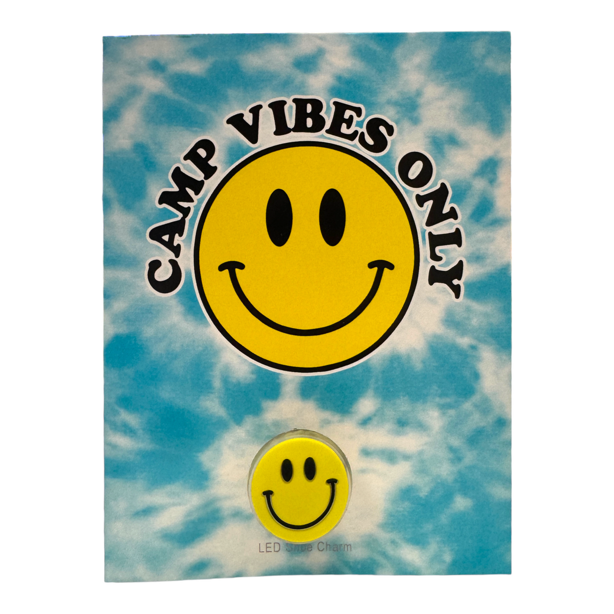 Camp Vibes Only! Greeting Card w/ Light Up Shoe Charm - Bee Bee Designs