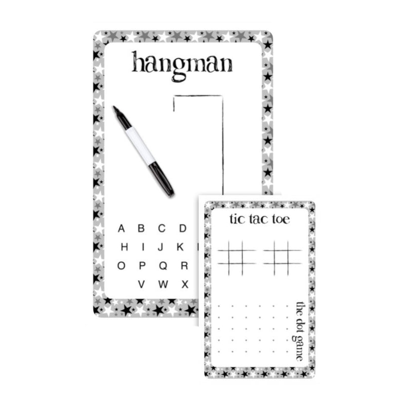 Silver Stars Dry Erase Game Board