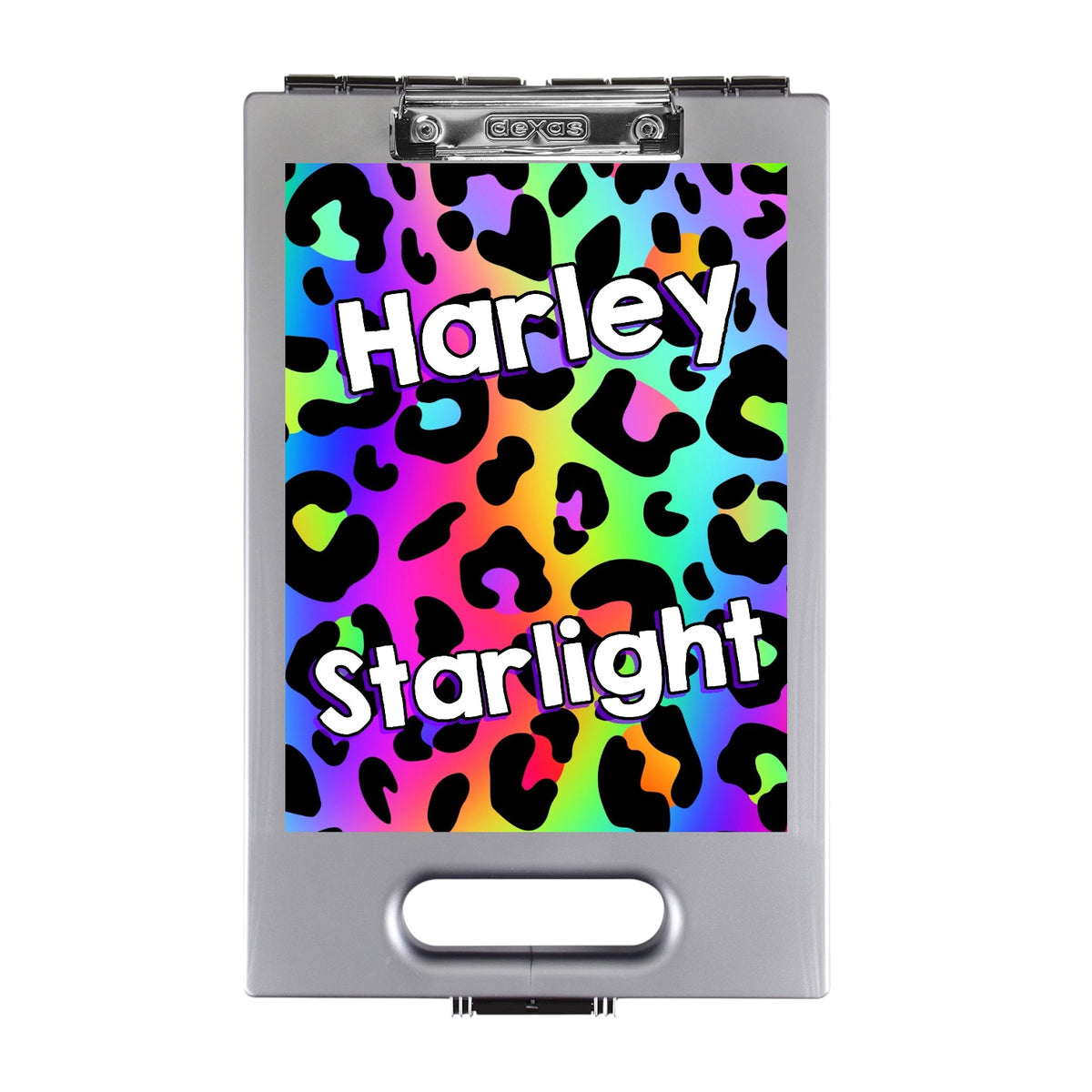 Bold Rainbow Leopard Camp Clipboard