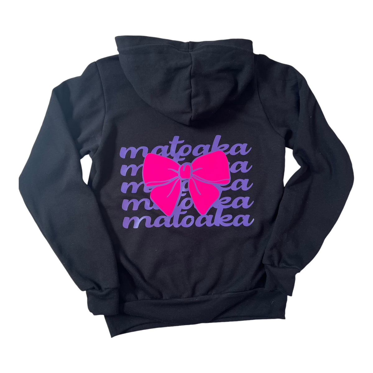 Repeating Camp Puffy Bow Zip Up Hoodie - Bee Bee Designs