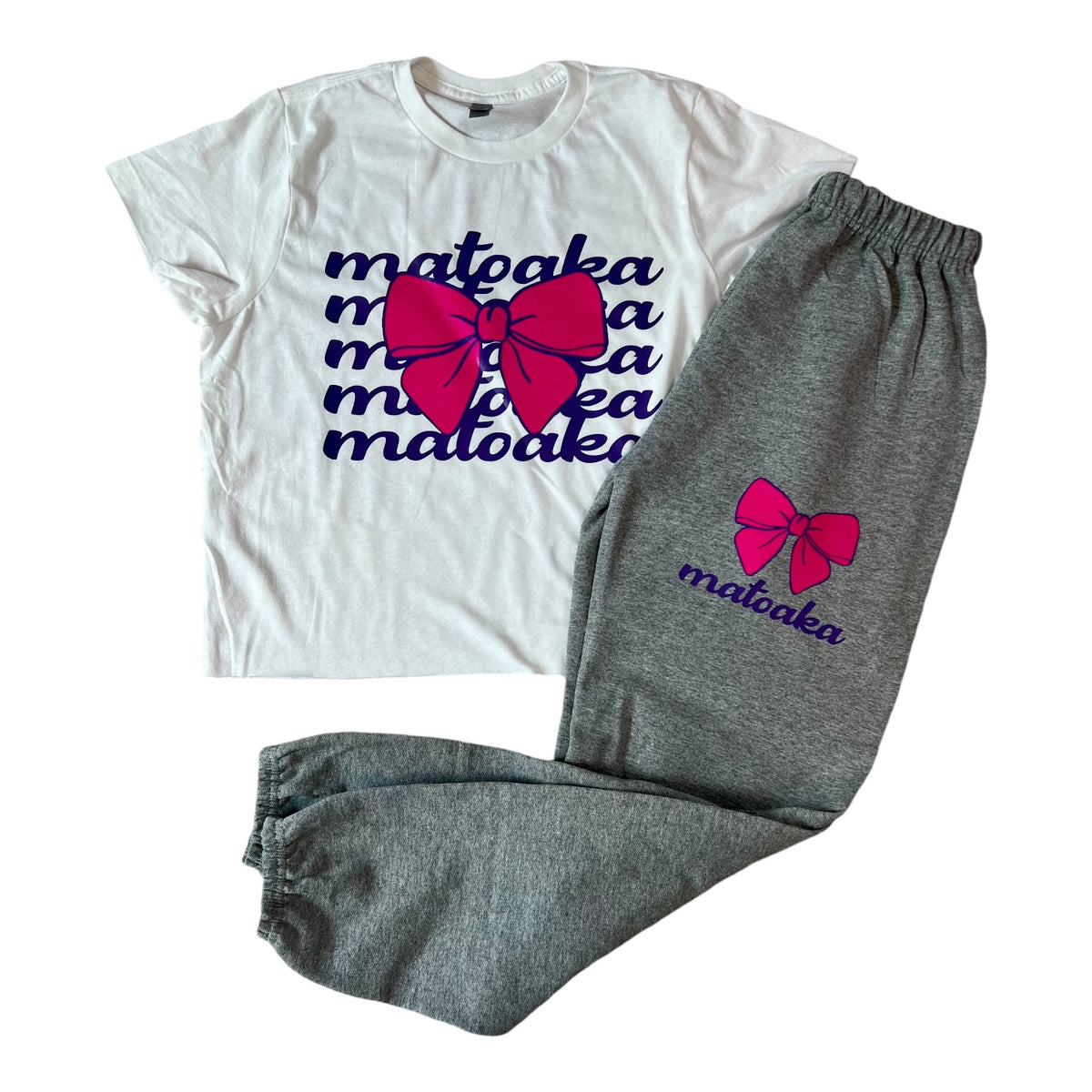 Camp Puffy Bow Sweatpants - Bee Bee Designs